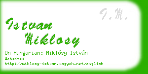 istvan miklosy business card