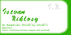 istvan miklosy business card